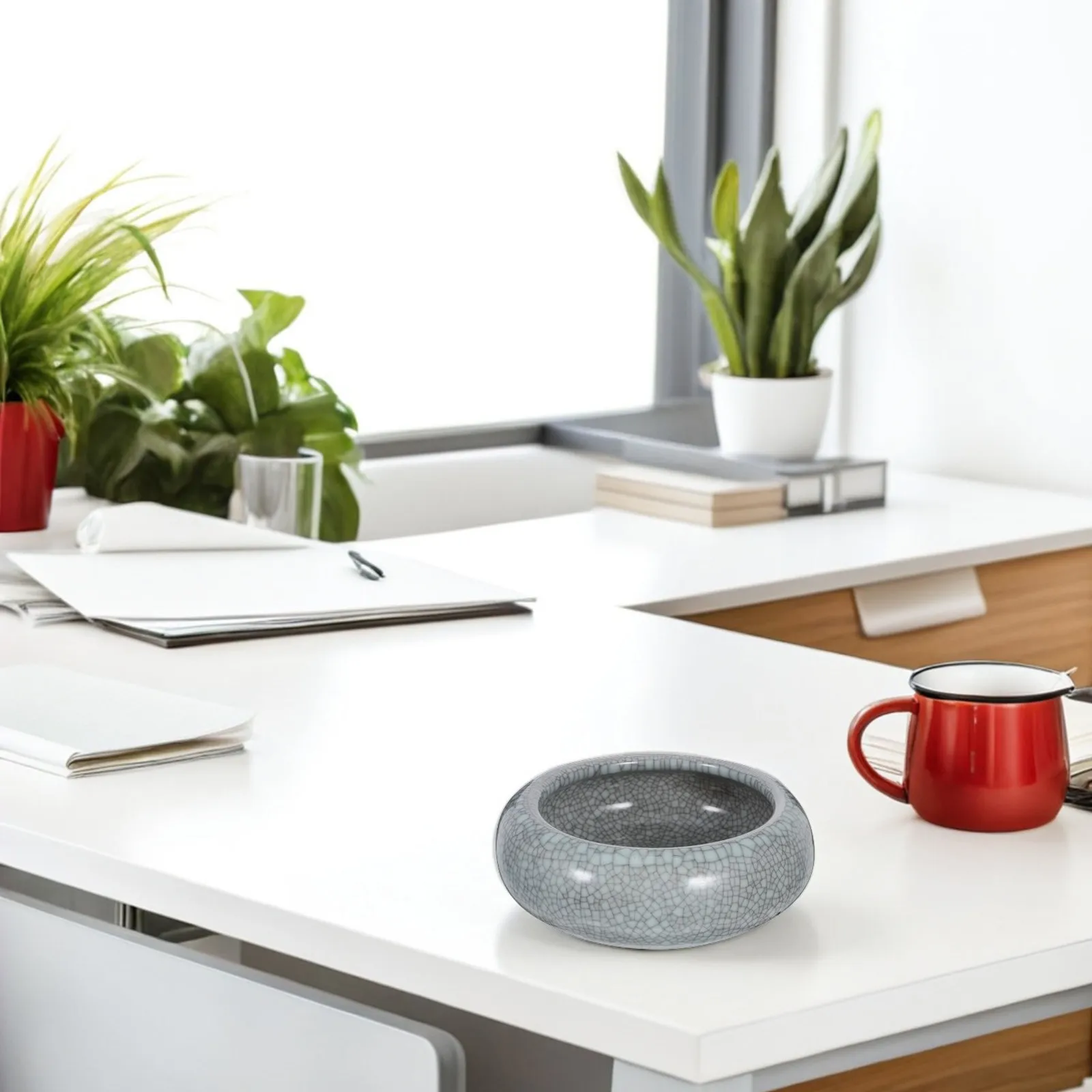 잉크 브러쉬 세척기 세라믹 빈티지 스타일 펜 세척 컵 (아티스트, 학생, 서예 연습용) 세라믹 잉크 접시