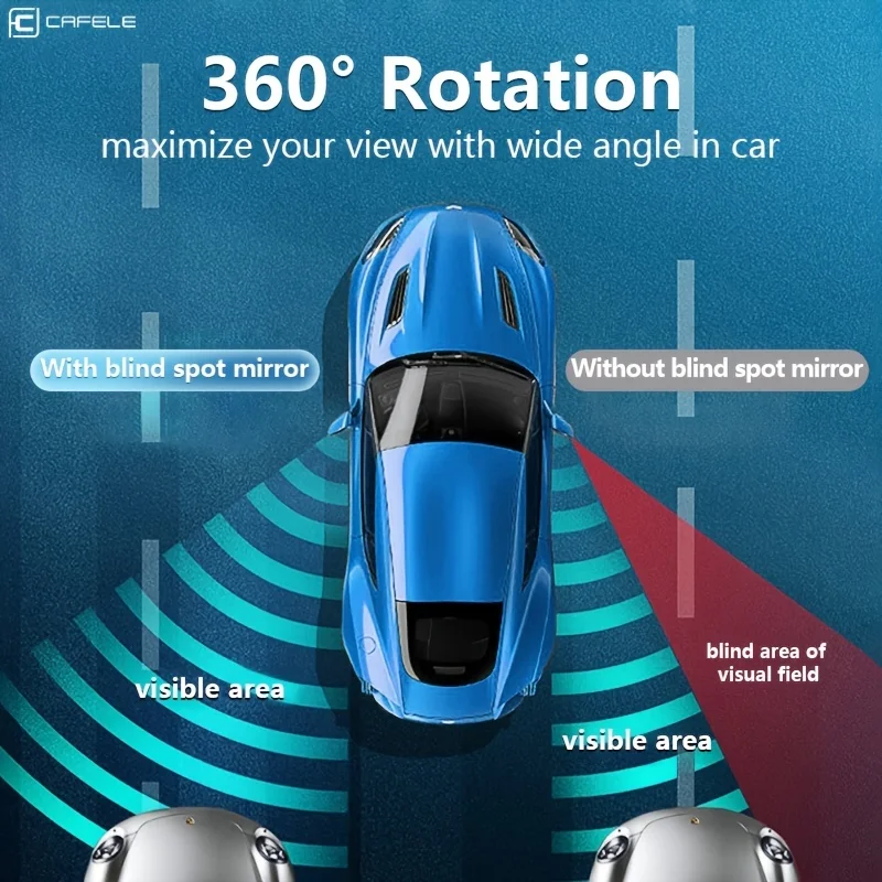 Rear View Mirror 2pcs Blind Spot Car HD Adjustable-Degree Convex Glass Universal Car Assecories Broaden Horizons