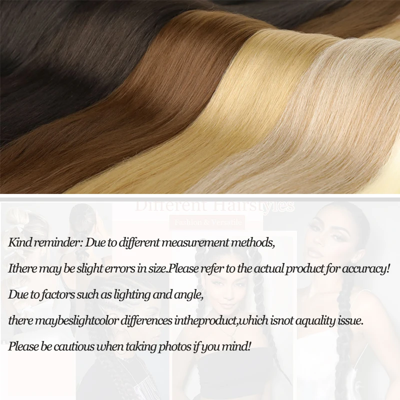 LUPU Women's Ponytail Extension, Long Braid Tied Hair, Rubber Band Braided Wig, Synthetic Ponytail 22 inches