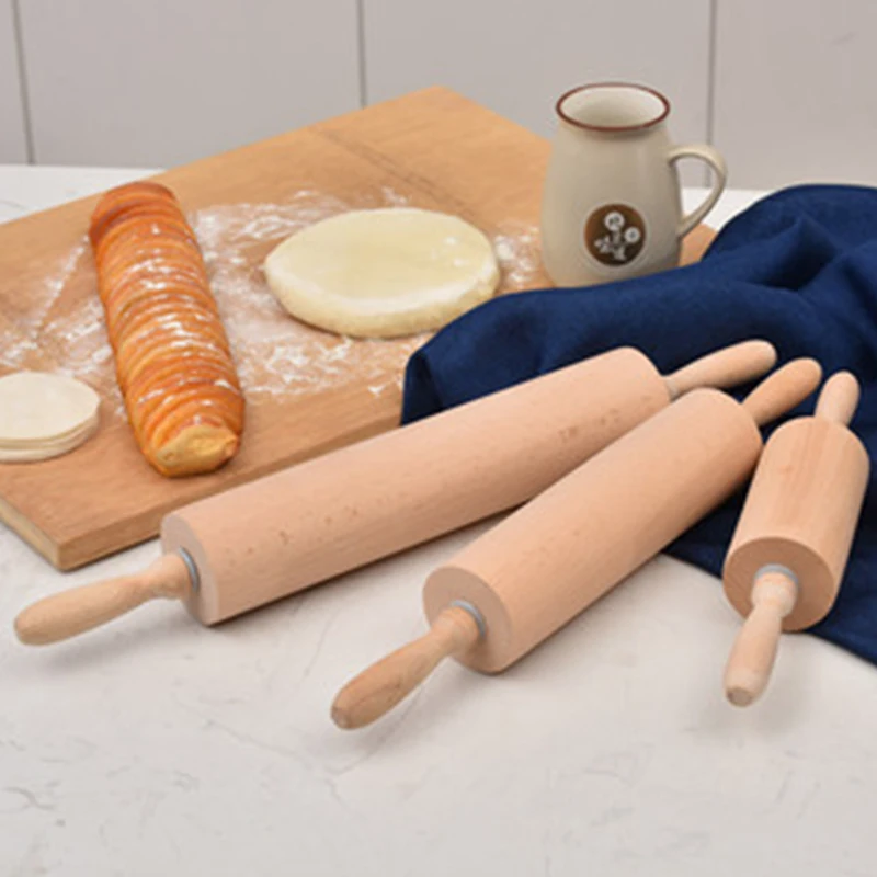 

2PCS Baking Tool Baking Paint-Free Household Small Size Wooden Mini Rolling Pin