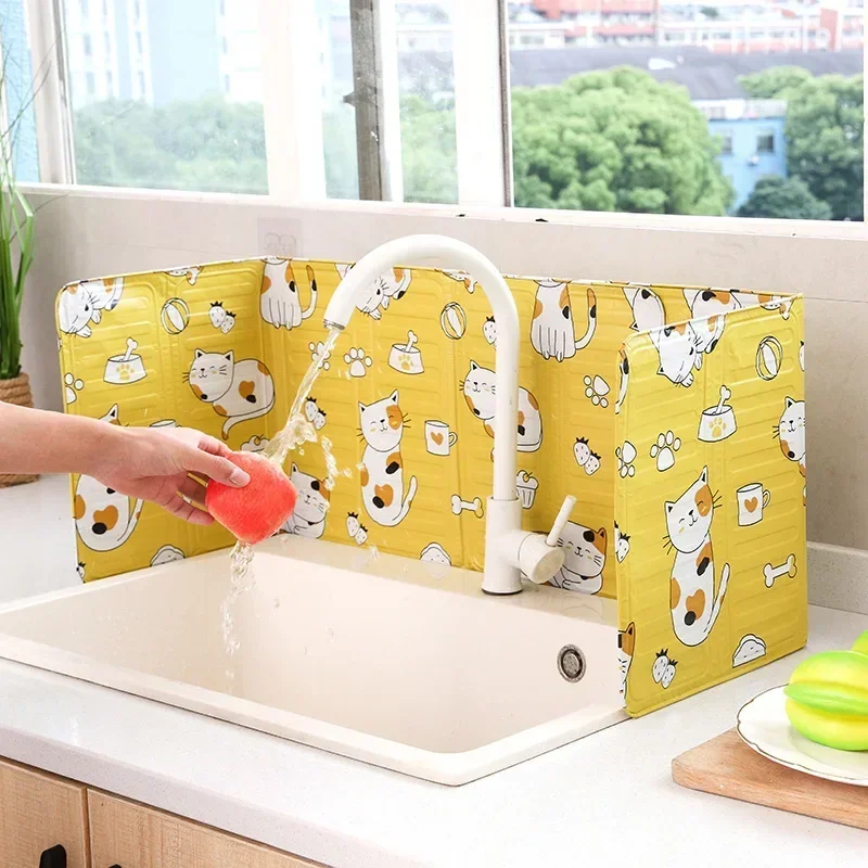 Oil Splash Shield Plate Frying Oil Foldable Kitchen Cooking Splashing Protection Gas Stove Removal Rust Guard Against Stove