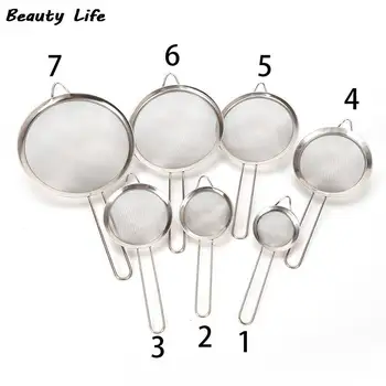 New Kitchen 7/8/10/12/14/16/18/20/22cm Optional Kitchen Stainless Steel Flour Tea Strainer Mesh Colander Sieve Filter Sifter