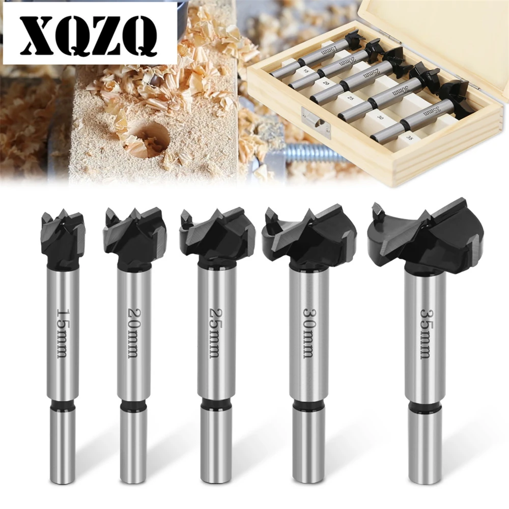 

5PCS Forstner Tips Hinge Boring Drill Bit Set for Carpentry Wood Window Hole Cutter Auger Wooden Drilling Dia 15 20 25 30 35mm