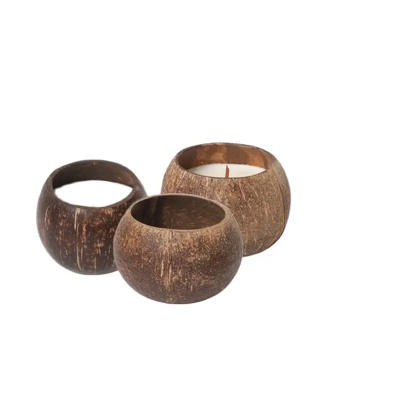 Creative Coconut Shell Candle Holder No Candle Coconut Candlestick Romantic Decor Household Ornaments