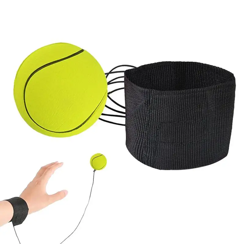 1pc Return Hand Ball Wrist Balls Sponge Rubber Rebound Ball Kids Toy Sports Bouncy Balls For Finger Exercise Stiffness Relief