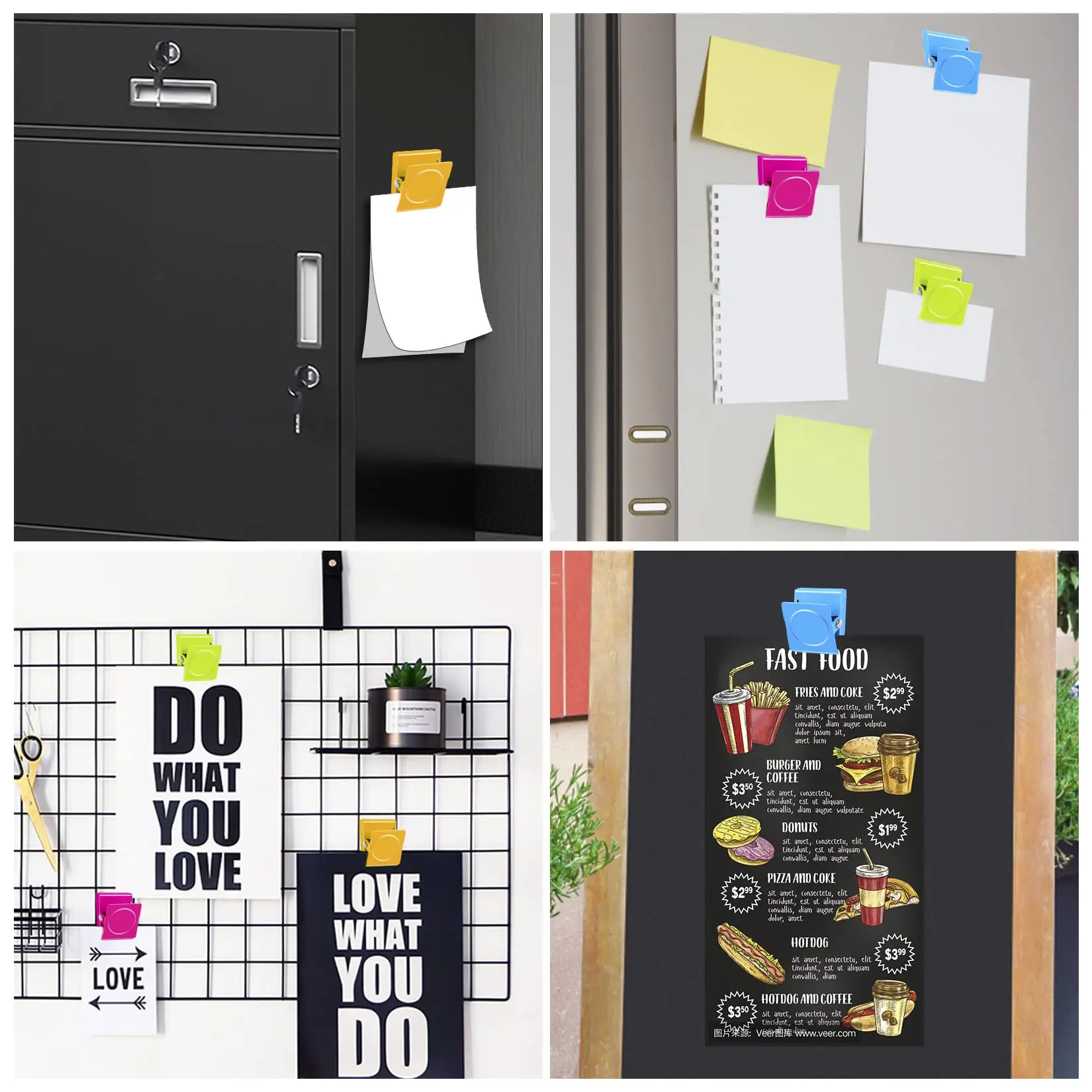 Description Picture 5 of itemFridge Magnetic Clips Heavy Duty Refrigerator Magnets Clips Whiteboard Multi Color Metal Magnetic Clamp