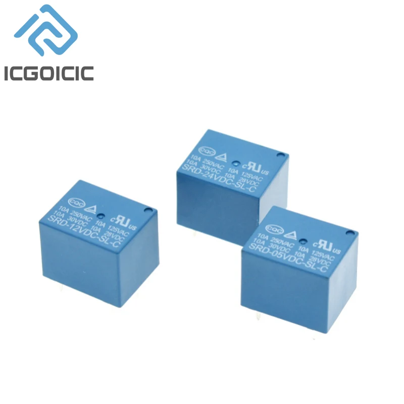 High-Quality 5PCS Relay Set with 5 Pins (5V/12V/24V)