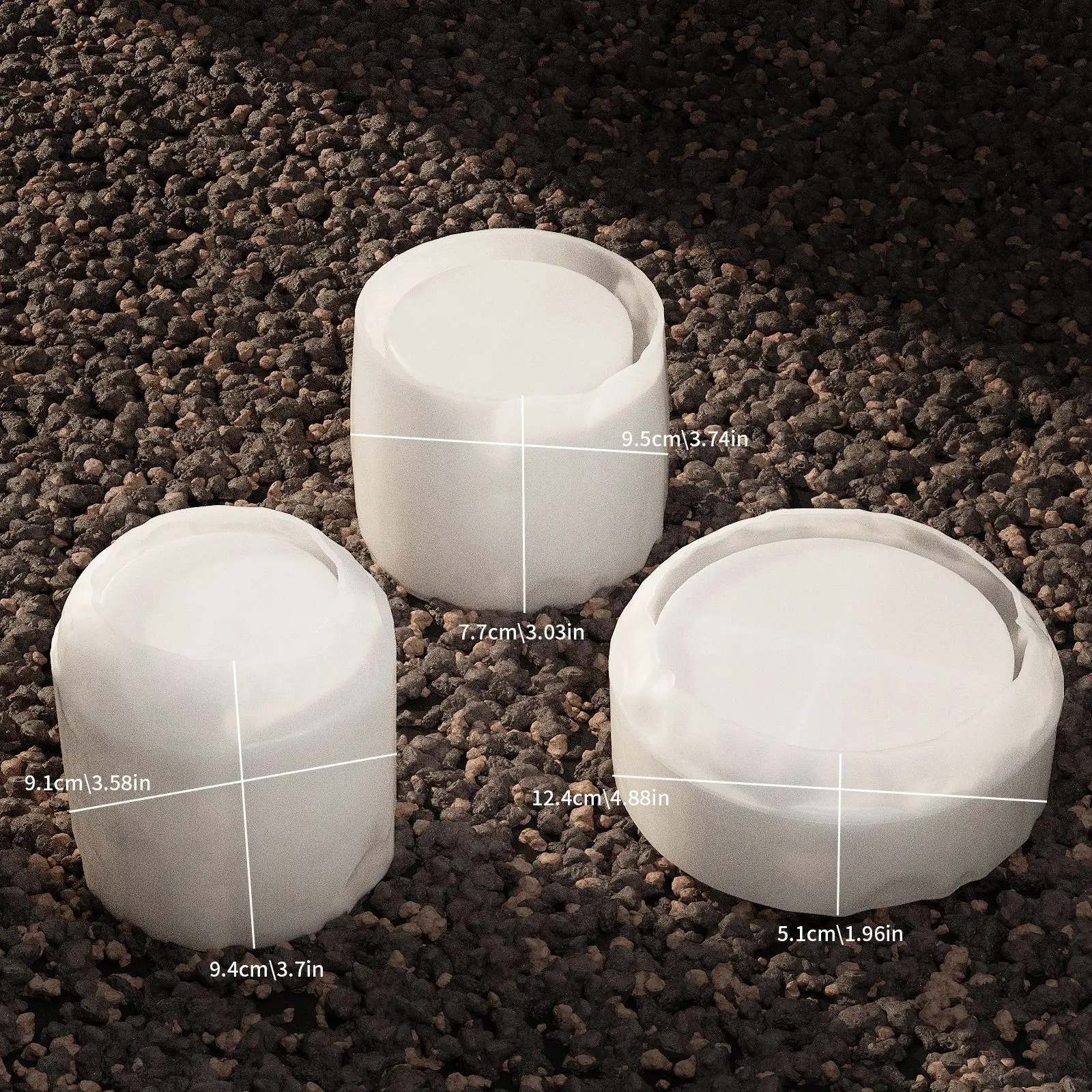 Creative Moon Concrete Flowerpot Silicone Molds Handmade Plant Pot Home Decoration DIY Storage Jar Candle Cup Mould ﻿