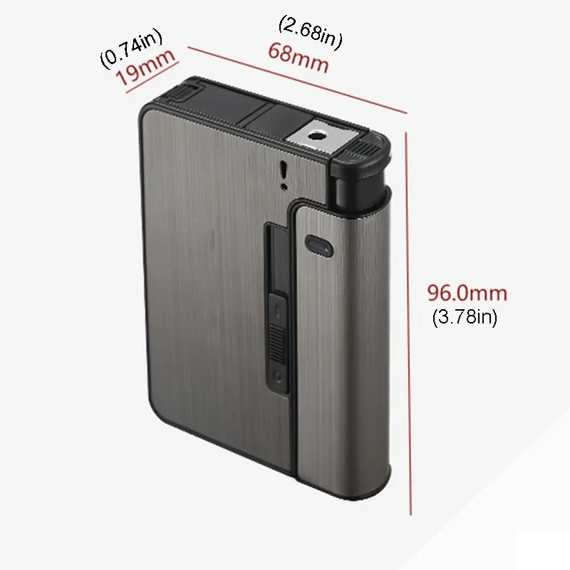 Portable Automatic Cigarette Case Metal Holder for Men