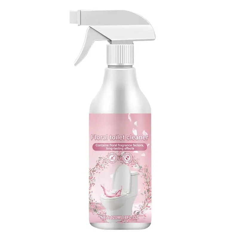 Bath Tub Cleaner 120mL Floral Scent Gentle Bath Cleaner Bathroom Spray Efficient Home Cleaning Supplies For Toilets Tiles
