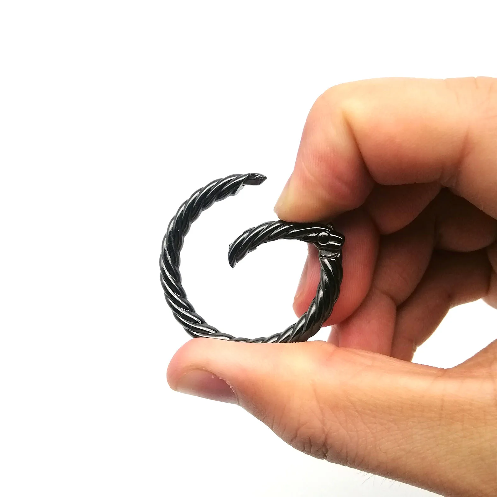 5pc Verdickte Twist Frühling O Ring Offene Leder Tasche Handtasche Gürtel Schnalle Verbinden Schlüssel Hund Kette Snap verschluss Haken Karabiner DIY – Detail 19