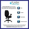 High Back Fabric Executive Swivel Office Chair Adjustable Arms Ergonomic Black Wood Leather Frame 42lbs 28"Wx26"Dx39.5"H 3
