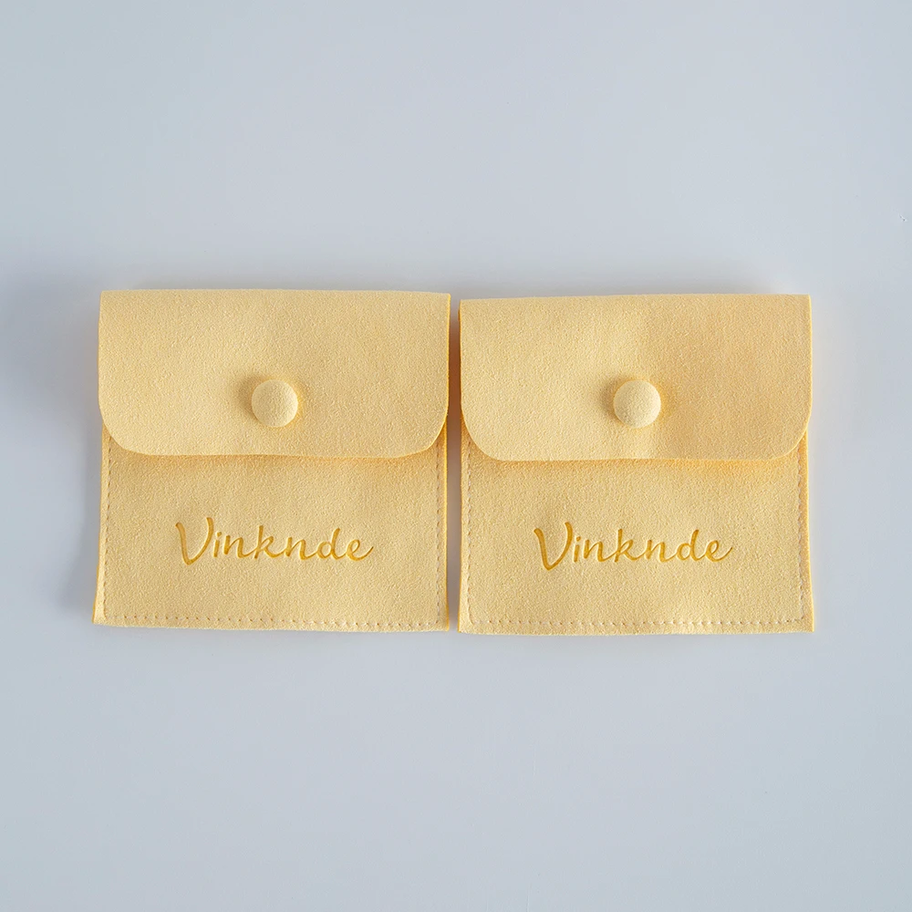 50 Stück 8x8cm Schmuck-Geschenktüten mit individuellem Logo, Mikrofaser-Verpackungsbeutel, kleine Beutel für Ringe, Halsketten, Hochzeitsgeschenke – Detail 14