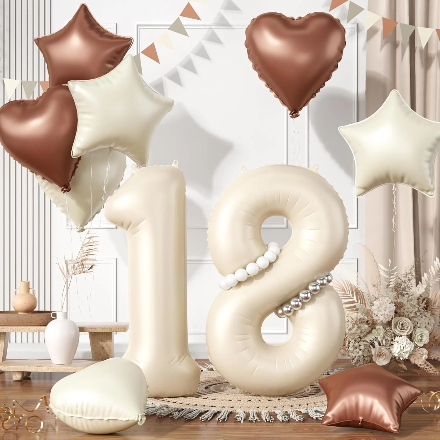 13 Stück 40 Zoll Digital Love Pentagram Aluminiumfolie Ballon-Set 10 ~ 21 Jahre alte Zahl cremeweiße Zahl für Geburtstagsparty-Dekoration – Detail 17