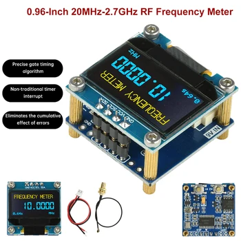 Modulo di visualizzazione della frequenza OLED DC 8-10V da 0,96 pollici Contatore di frequenza da 20 MHz-2,7 GHz con misuratore di frequenza del segnale digitale RF