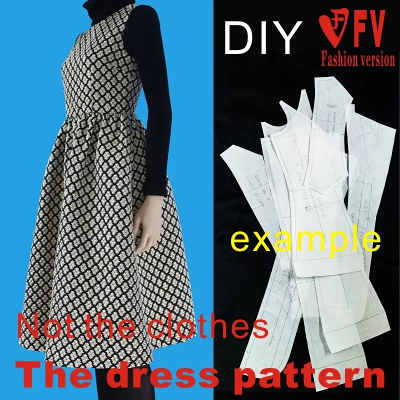 Dresses Sewing Pattern Template Cutting drawing Clothing DIY ((Not selling clothes)) BLQ-227