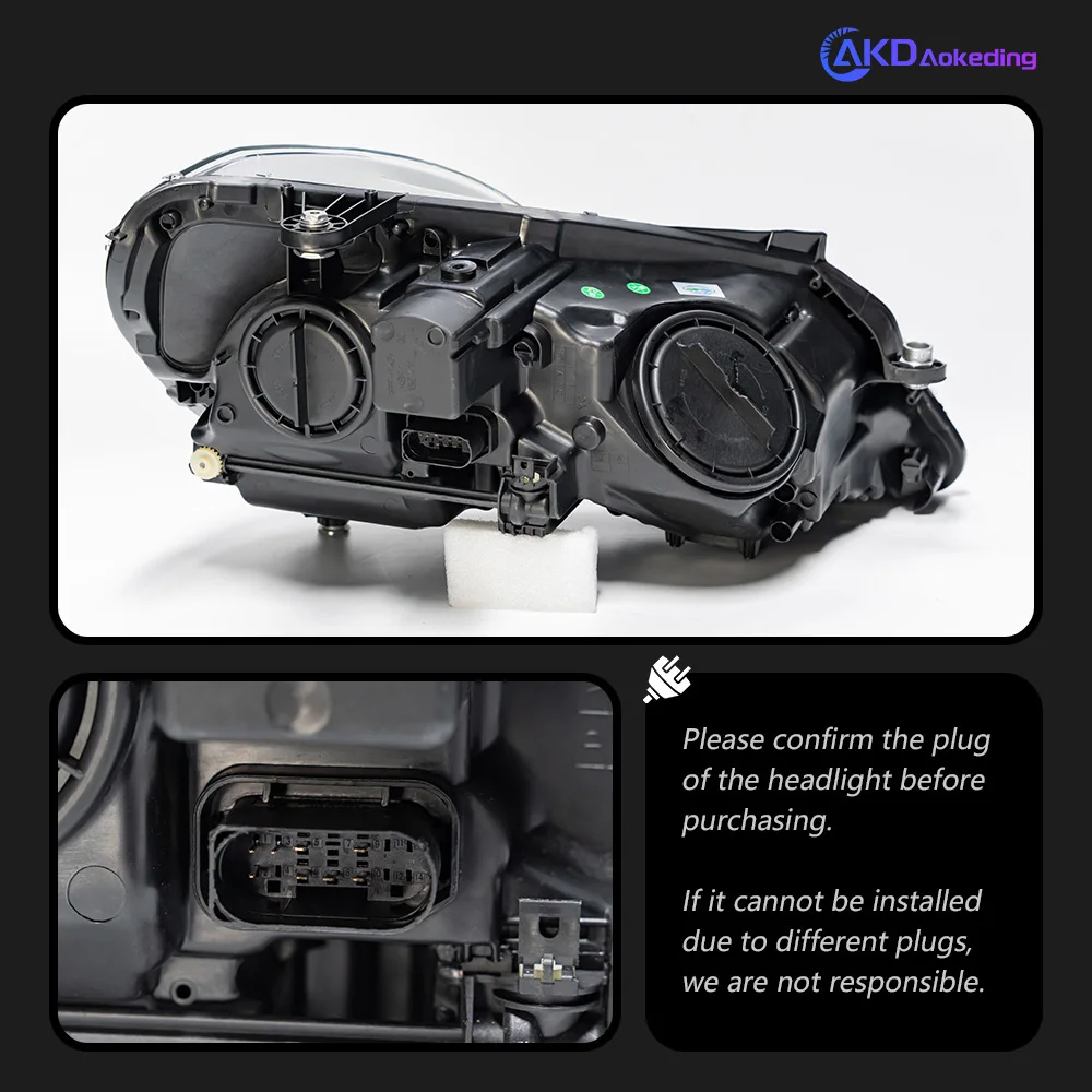 벤츠 W212 용 자동차 조명, LED 헤드라이트 2010-2013 E200 E300 E260 헤드 램프, Drl 프로젝터 렌즈, 자동차 액세서리
