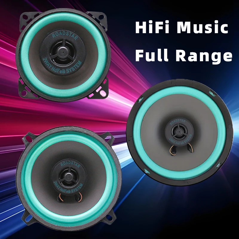 2PCS 4/5/6.5 Inch Car Speakers HiFi Coaxial Car Door