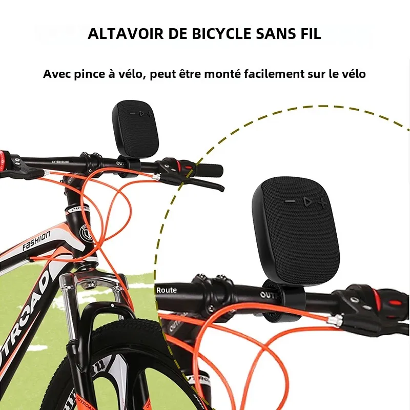 Rockmia EBS-027 Mini Bluetooth Wireless BT5.3 With Built-in Mic IPX4 Waterproof Shockproof Outdoor Backpack Bike Speaker_voghion.com