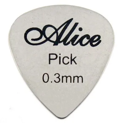 Forma do Coração Atacado Alice Inoxidável Metal Guitarra Elétrica Rock Picaretas 0.3mm 100 Pçs Aço - Image 6