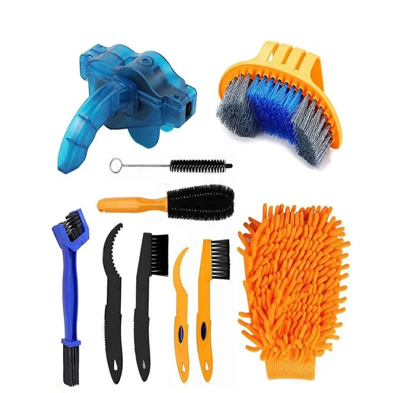 Fahrrad Kette Unterlegscheibe Set Kette Box Reiniger Mountainbike Zubehör Wartung Tool Kit Reinigung Große Bürste Reparatur Werkzeuge – Detail 1