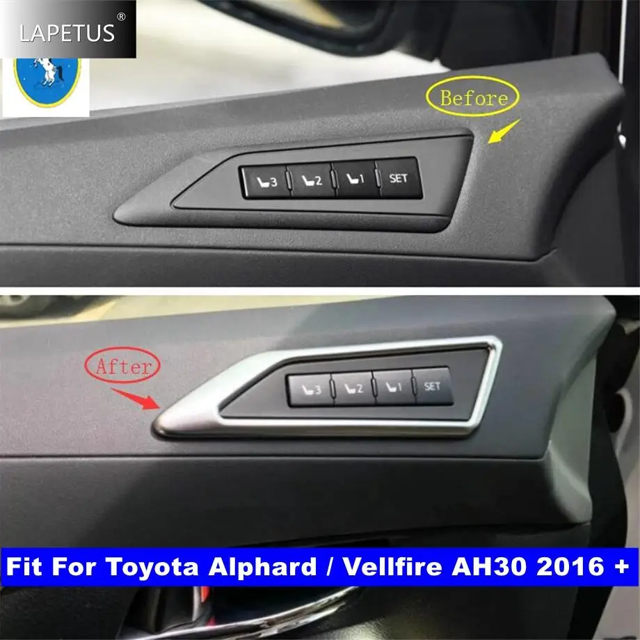 

Seat Adjustment Memory Button Switch Cover Trim Fit For Toyota Alphard / Vellfire AH30 2016 - 2019 Car Interior Accessories