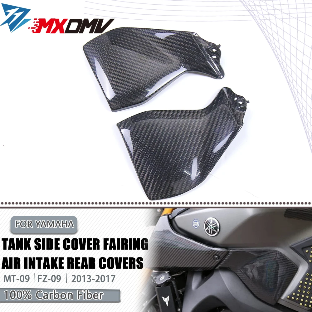 

For Yamaha MT09 MT 09 MT-09 FZ09 FZ-09 2017-2020 100% 3k Motorcycle Carbon Fiber Tank Side Cover Fairing Air Intake fairing