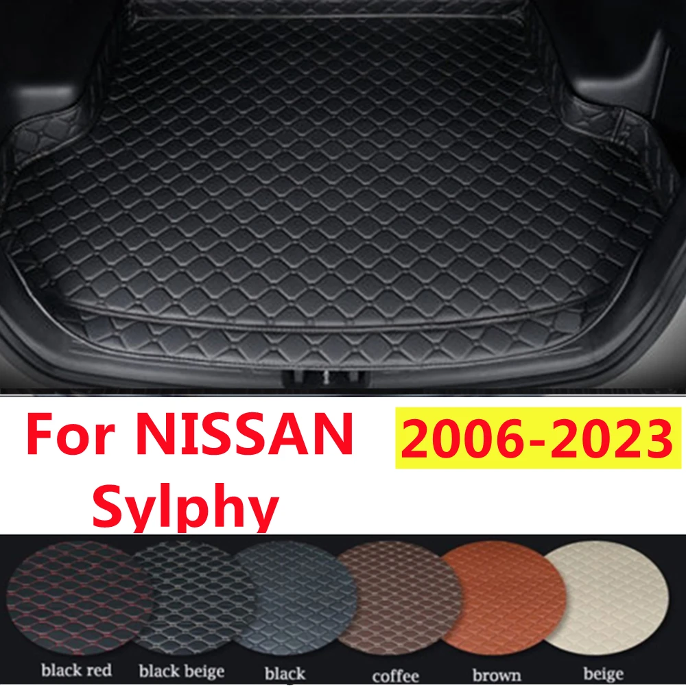 

SJ Высокая сторона любую погоду на заказ подходит для NISSAN Sylphy 2007-08-2023 автомобильный коврик для багажника автомобильные аксессуары задняя крышка для грузового лайнера ковер