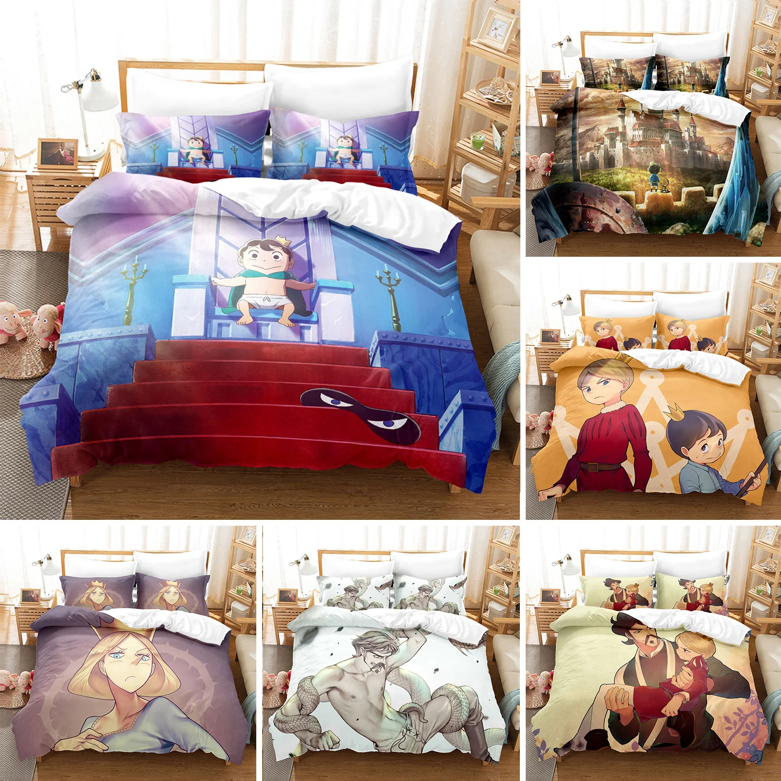 

Anime Ranking of Kings Bedding Set Duvet Cover Bedroom Comforter Covers Single Twin King Size Quilt Cover Home Textile 2/3PCS