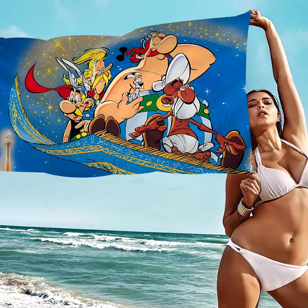 Anime Asterix Obelix Microfiber Beach Towel Absorbent Quick Dry Soft Yoga Swimming Resort Mountain Climbing Towel 5