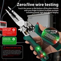 Pince à dénuder les fils avec affichage numérique, testeur de tension multifonctionnel, pince d'électricien pour couper/découper/peler/sertir les câbles 2