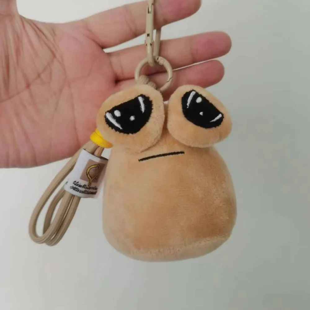 10cm Hot Game My Pet Alien Plush Keychains Furdiburb Emotion Alien Soft Toy Keyring Stuffed Animal Pou Doll Bag Pendant Gifts plush toy plush doll plush keychain key chain