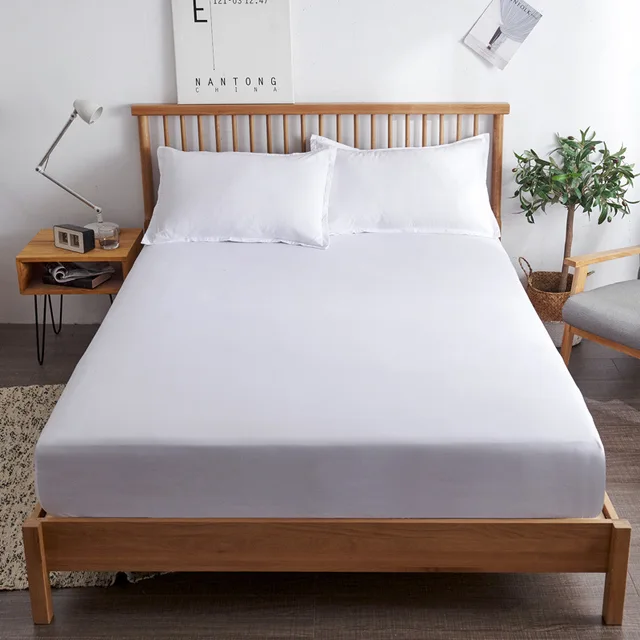 3pcs Cotton Fitted Bed Sheet Set (1 Fitted Sheet + 2 Pillowcases) Breathable Soft Mattress Cover with Pillow Cover Bedding Set 6