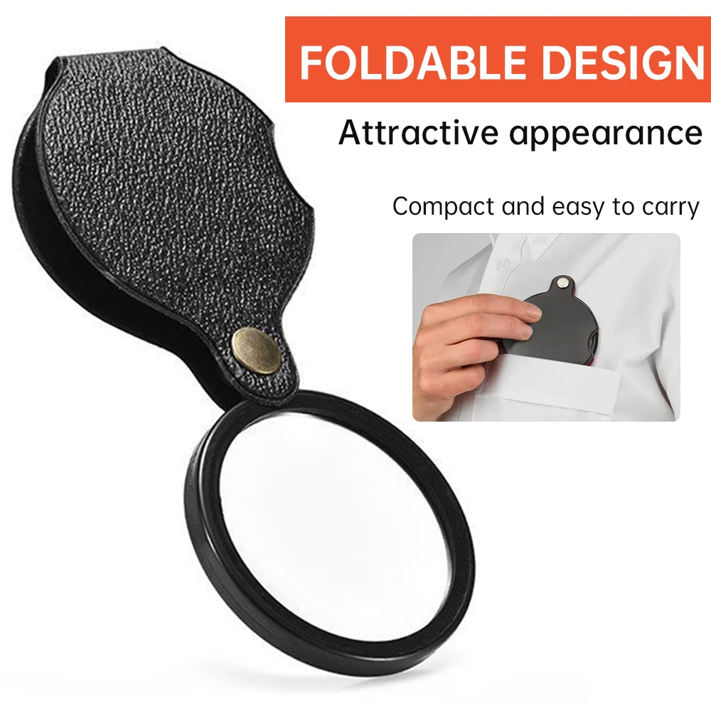 Magnifying Glass Reading Magnifier 10X 50/60/70MM For Kids Senior Pocket