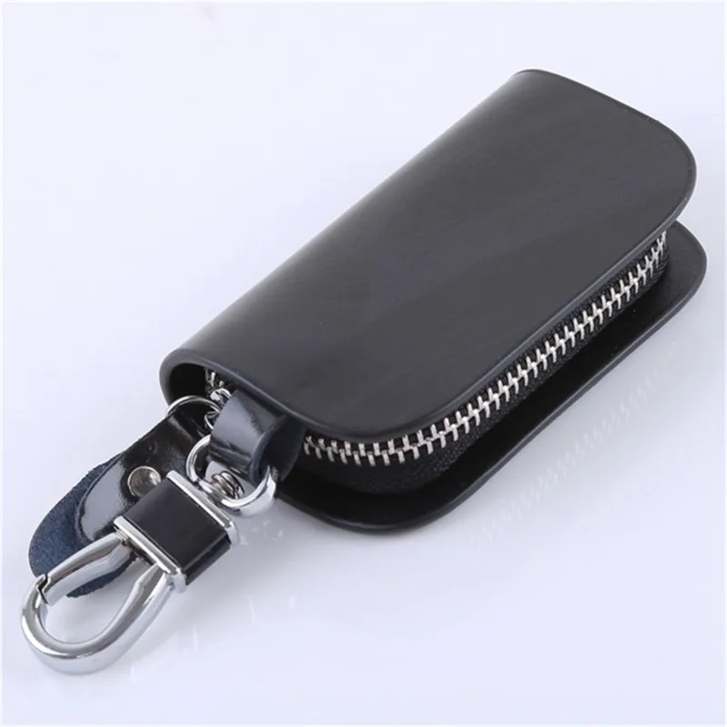 PU Leather Keychain Men Women Key Holder Organizer Pouch Cover Male Car Key Wallet Housekeeper Case Mini Card Bag