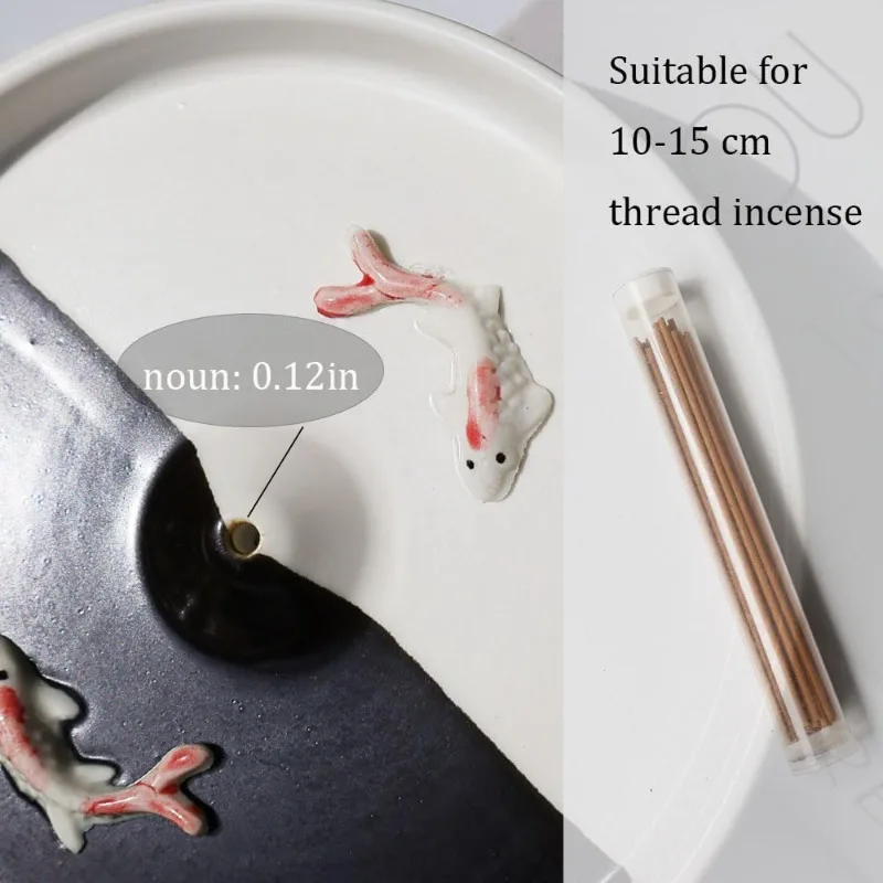 Incense Holder Minimalist Circular Incense Burner for Cone or Stick Incense Ceramic Ash Catcher Handmade Incense Stick Burner