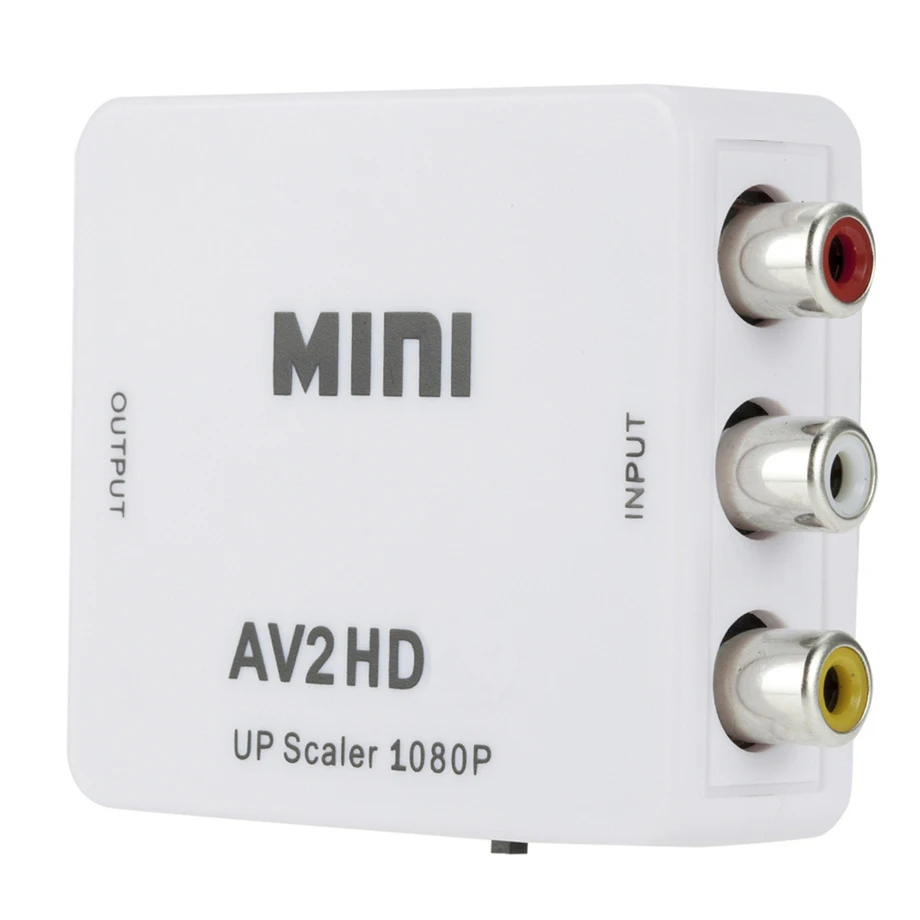 HDMI to AV RCA Converter Box Adapter HDMI-compatible To AV/CVSB L/R Video Full HD 1080P HD2AV Converter For PS4 TV PC Projector