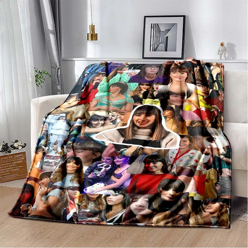 3D cantante spagnolo carino Aitana coperta flanella morbida peluche coperta soggiorno camera da letto divano letto coperta da Picnic coperta per bambini