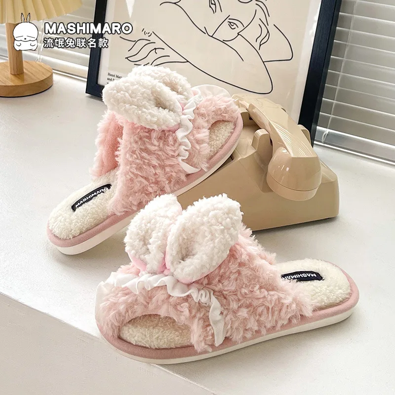 

Cotton Slippers Cute Women Shoes Non-Slip Wear-Resistant Comfortable Warm Slippers Home Slippers Personalized deodorization