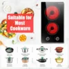 Electric Cooktop 2 Burners, Knob Control, Plug in Electric Stove 110v, 2000w, 9 Power Levels, Countertop & Built-in Ceramic Cook 6