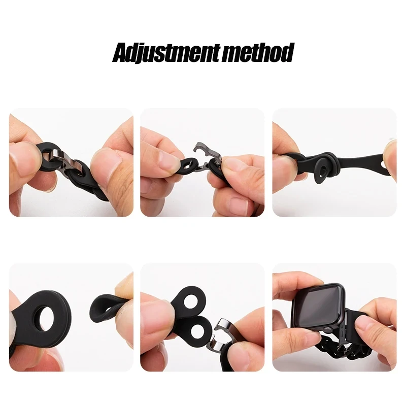 Colorful Hollow Out Silicone Strap Bracelet for Smartwatch Wristband Accessories