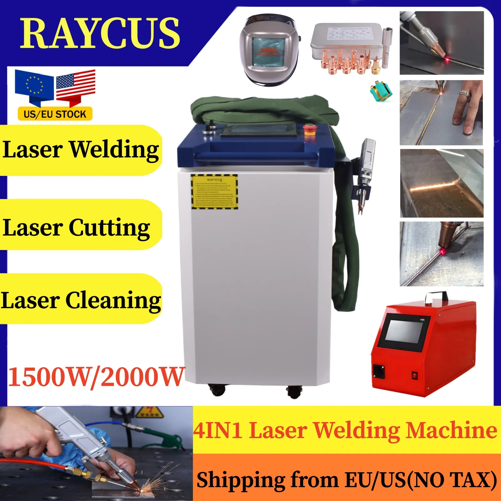 Raycus 4-in-1-Handheld-SUP23T-Pistolenkopf, wassergekühlter