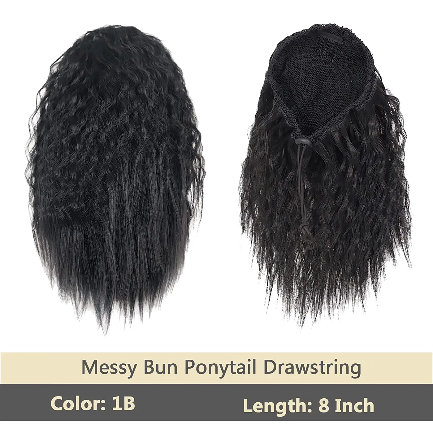 Synthetic 8 Inch Short Curly Drawstring Ponytail Women Hair Pieces Daily Party Use fake hair extensions
