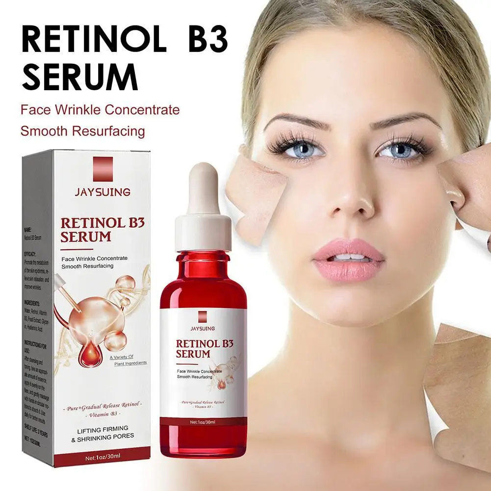 Anti A-ging Fade Fine Line Lifting Firming Repair Smooth Moisturizing Nourish Tighten Retinol B3 Serum 2PCS