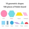 Wooden Jigsaw Puzzle Set Colorful Creative Tangram Baby Montessori 3D Educational Toys Kids Children Learning 180PCS 5