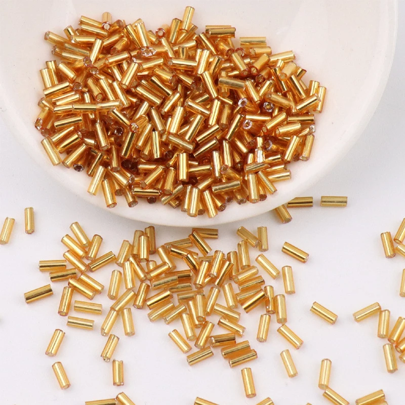 600/900pcs Glass Beads 2x4mm 2x6mm Charm Czech Glass Beads Cylindrical Tube Bugle Spacer Beads For DIY Glass Crystal Dress Making New