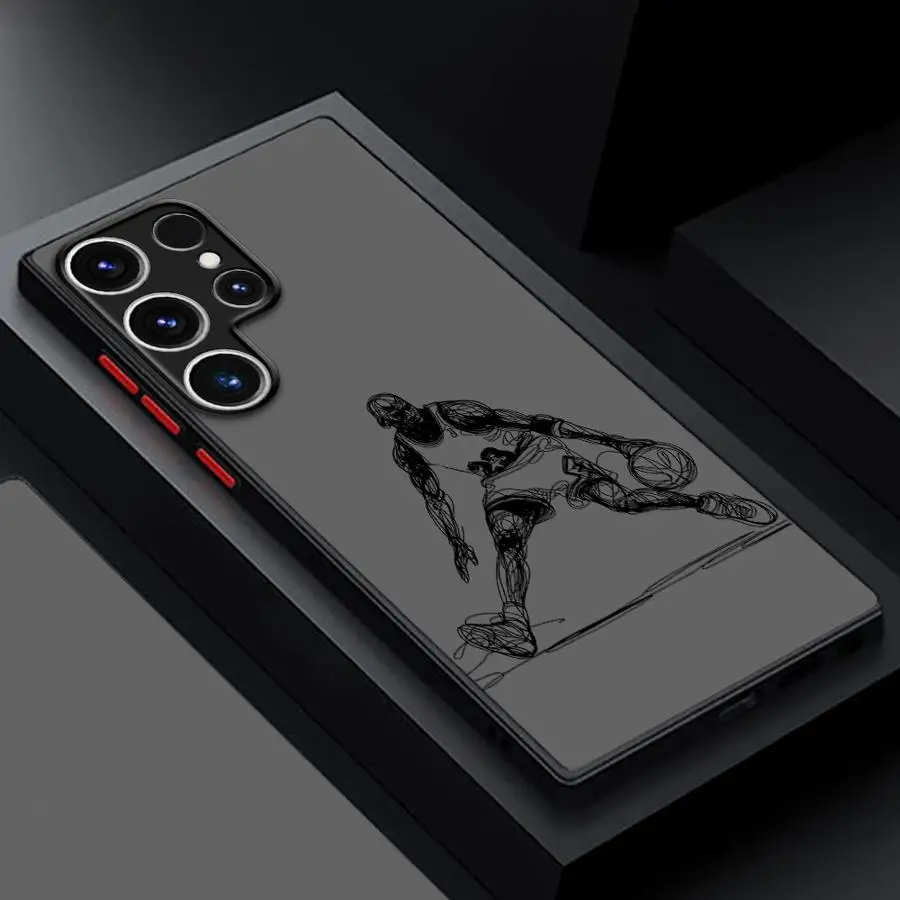 Cartoon Basketball Star Sports Black Edge Phone Case