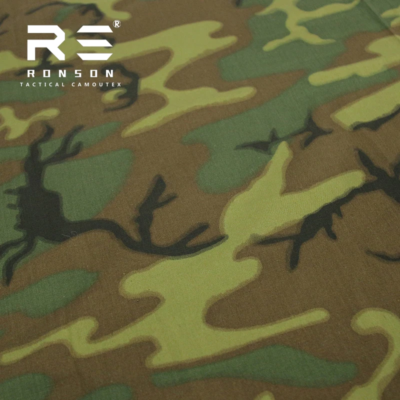 hot sale 50% Nylon 50% Cotton fabric ERDL CAMO NYCO5050 Ripstop tactical fabric use for uniform in stock