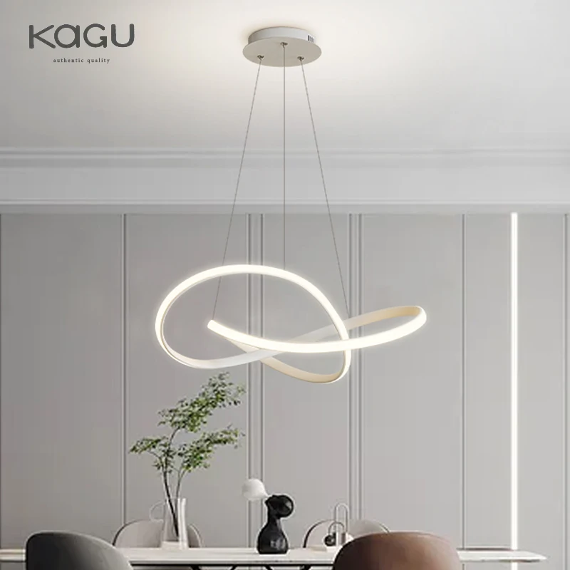 Modern Irregular LED Chandelier Light Aluminum Acrylic Ceiling