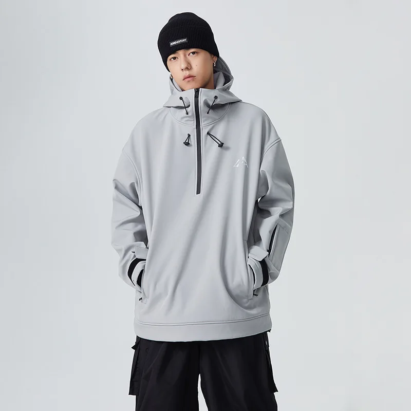 SEARIPE Ski Hoodies Women Men Thermal Waterproof Windproof Warm Snow Jacket Snowboard Wear Winter Outdoor Sports Clothing Hooded